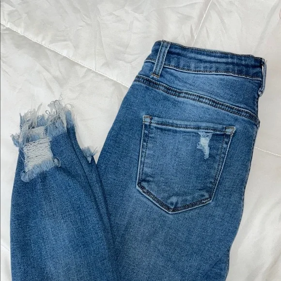 Wax Jean Blue Skinny Distressed Denim - Picture 3 of 4